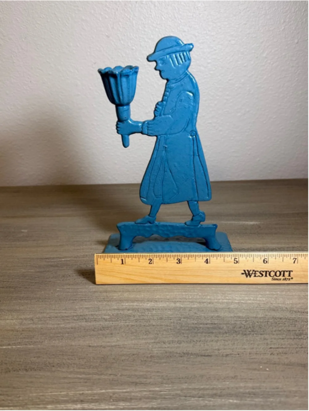 Vintage cast iron candle holder silhouette Cottagecore Colonial rustic